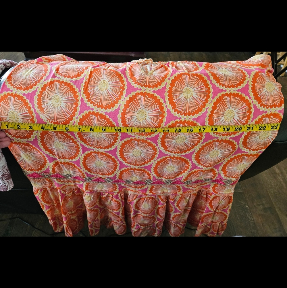 Vibrant Pink and Orange Patterned Dress-$178.50 - Picture 8 of 17